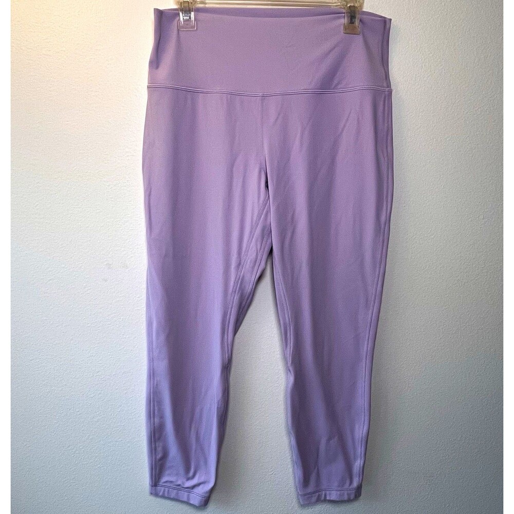 lululemon athletica align Women’s Purple Solid Ankle Leggings Logo Size 14